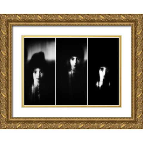 Sisters Gold Ornate Wood Framed Art Print with Double Matting by Droste, Holger