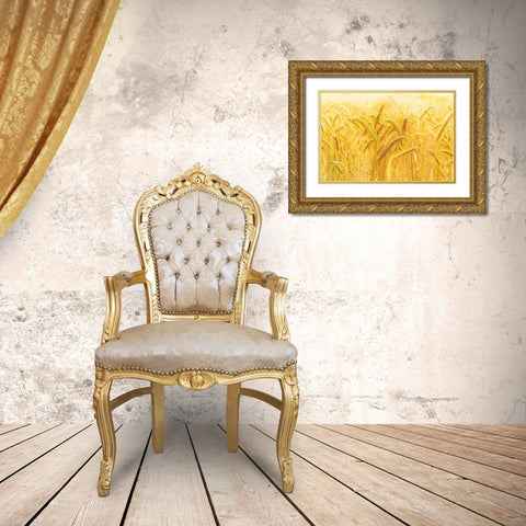 Harvest Time Gold Ornate Wood Framed Art Print with Double Matting by Michael