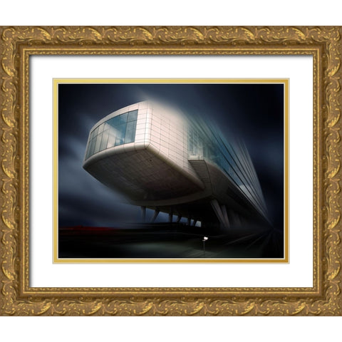 Dynamic Architecture Gold Ornate Wood Framed Art Print with Double Matting by Batzdorf, Erhard