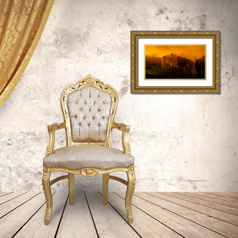Untitled Gold Ornate Wood Framed Art Print with Double Matting by Bilgin, Zuhdu