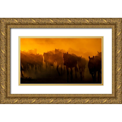 Untitled Gold Ornate Wood Framed Art Print with Double Matting by Bilgin, Zuhdu