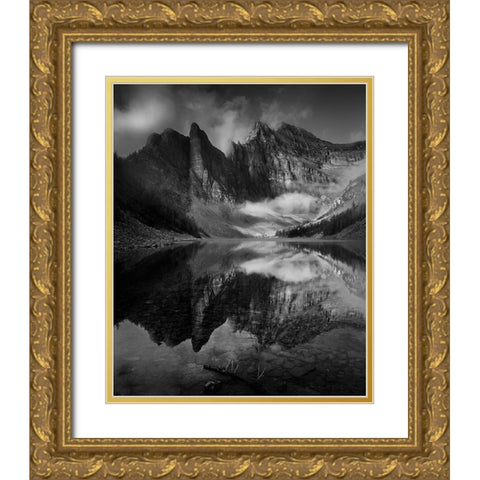 After A Rain Gold Ornate Wood Framed Art Print with Double Matting by Li, Bing