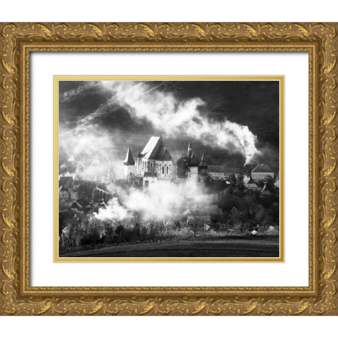 Biertan Gold Ornate Wood Framed Art Print with Double Matting by Prioteasa, Sebastian