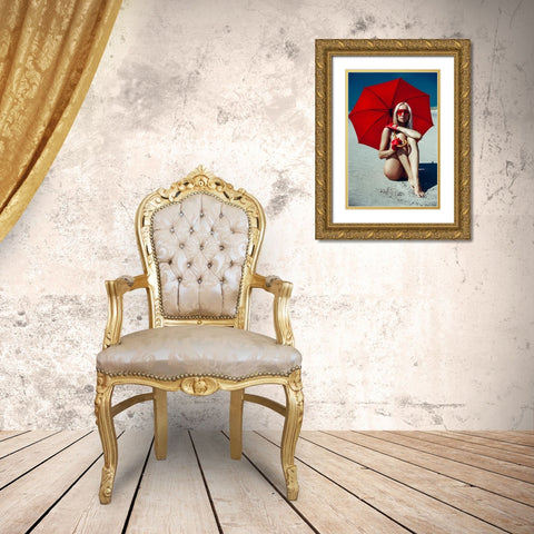 Taken over by Summer Gold Ornate Wood Framed Art Print with Double Matting by Bolgov (Axe), Ruslan