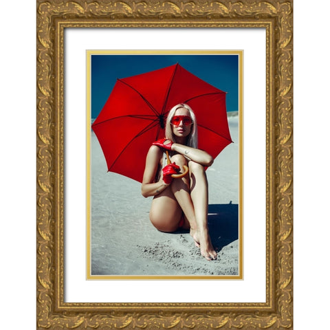 Taken over by Summer Gold Ornate Wood Framed Art Print with Double Matting by Bolgov (Axe), Ruslan