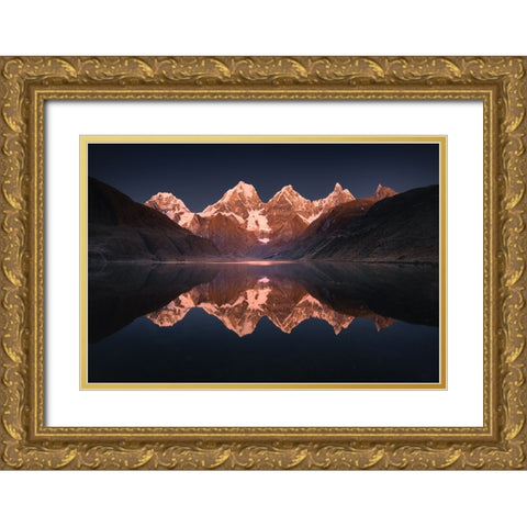 Mirror Lake Gold Ornate Wood Framed Art Print with Double Matting by Nienartowicz, Karol