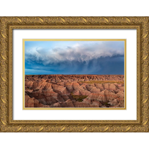 The Storm Is Here Gold Ornate Wood Framed Art Print with Double Matting by Zuo, Jun