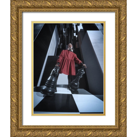 Scotch Game Gold Ornate Wood Framed Art Print with Double Matting by Hasanian, Yasin