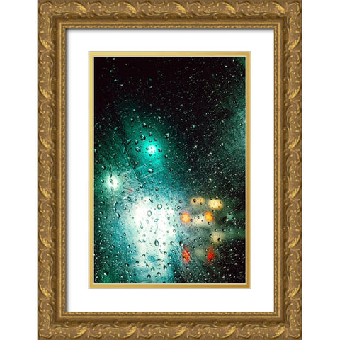 Rainyday Gold Ornate Wood Framed Art Print with Double Matting by Hasegawa, Takashi