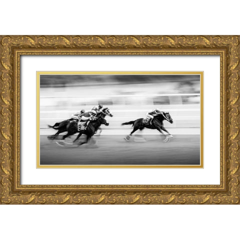 Taking the Lead Gold Ornate Wood Framed Art Print with Double Matting by Zhou, Steven