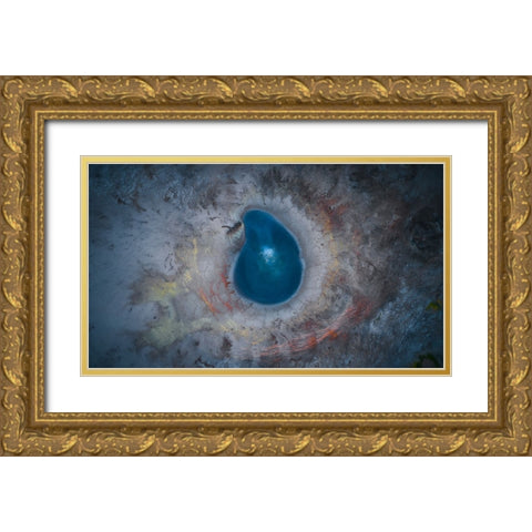 The Eye Gold Ornate Wood Framed Art Print with Double Matting by De La, Javier