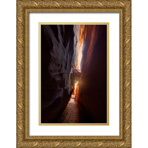 Rock And Hard Place Gold Ornate Wood Framed Art Print with Double Matting by Fan, John