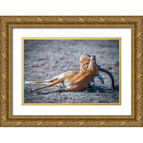 Hunt Gold Ornate Wood Framed Art Print with Double Matting by Tianhuayu