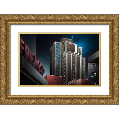 Hospital Xeral Gold Ornate Wood Framed Art Print with Double Matting by Otero Sobrino, Dani