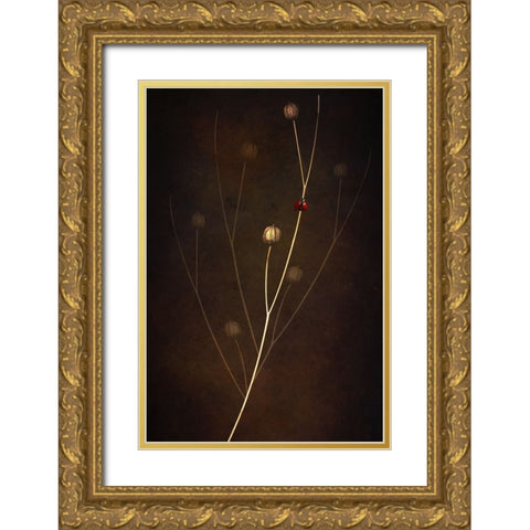 Summer Gold Ornate Wood Framed Art Print with Double Matting by Kiral, Cicek