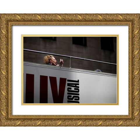So What-I Am Woman ... Gold Ornate Wood Framed Art Print with Double Matting by Verdon