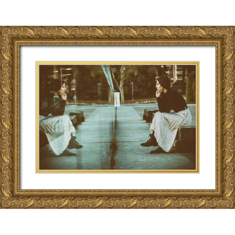 The Reflection Of The Soul Gold Ornate Wood Framed Art Print with Double Matting by Jose, Juan