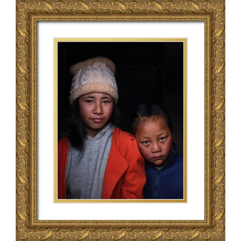 Saving Face - The Anthology - VIII Gold Ornate Wood Framed Art Print with Double Matting by Steverson, Michael