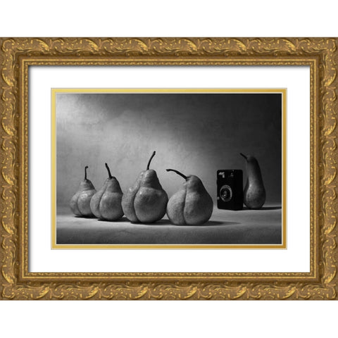 The Nude Photo. Version 2 Gold Ornate Wood Framed Art Print with Double Matting by Ivanova, Victoria