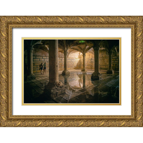 Water Well Gold Ornate Wood Framed Art Print with Double Matting by Kozuh, Primoz