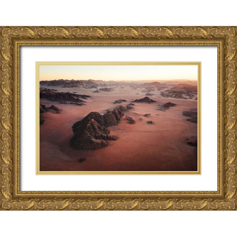 Wadi Rum Gold Ornate Wood Framed Art Print with Double Matting by Ziomek, Witold