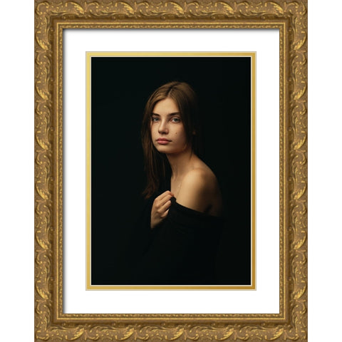 Elizabet Gold Ornate Wood Framed Art Print with Double Matting by Khalemsky, Sergey