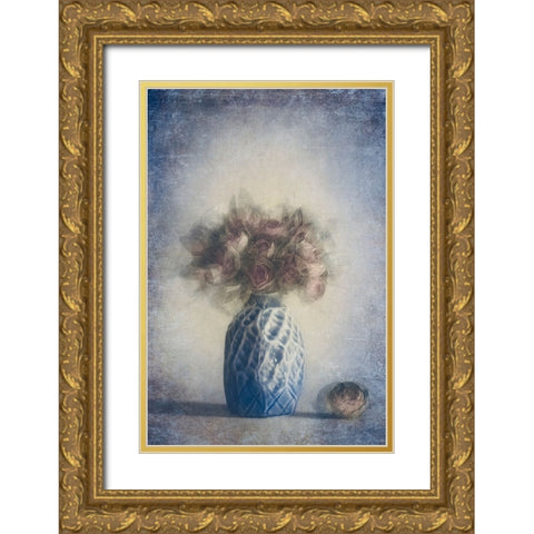 Nostalgic Vibes Gold Ornate Wood Framed Art Print with Double Matting by Kiral, Cicek