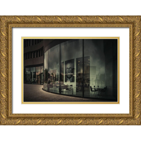Leica Park Gold Ornate Wood Framed Art Print with Double Matting by Borges Alves, Luis