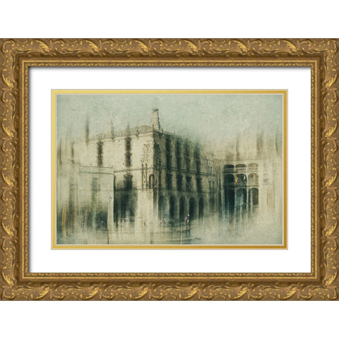 Trujillo-Spain Gold Ornate Wood Framed Art Print with Double Matting by Van Der, Jan