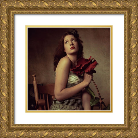 Janne Gold Ornate Wood Framed Art Print with Double Matting by Mighorst, Ineke