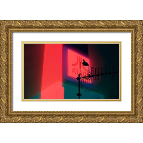 Big brother is watching you Gold Ornate Wood Framed Art Print with Double Matting by Boaretto, Davide