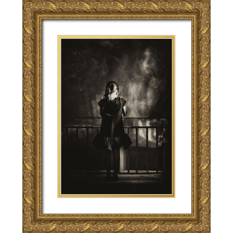 Memories Gold Ornate Wood Framed Art Print with Double Matting by Pansky, Rachel