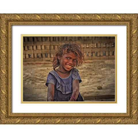 Laughter Is The Best Medicine Gold Ornate Wood Framed Art Print with Double Matting by Das, Mousumi