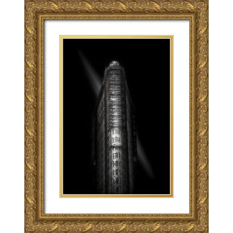 Flatiron Building - Nyc Gold Ornate Wood Framed Art Print with Double Matting by W., Catherine