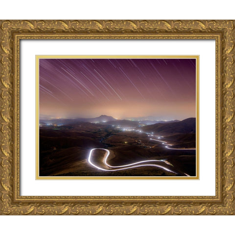 A Road To The Dream Gold Ornate Wood Framed Art Print with Double Matting by Arabzadeh, Abbas