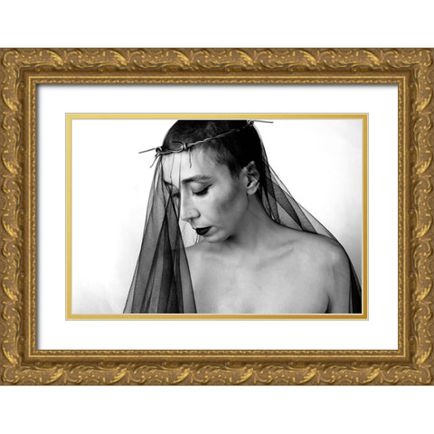 Mahsun Gold Ornate Wood Framed Art Print with Double Matting by Saeidinia, Afshin