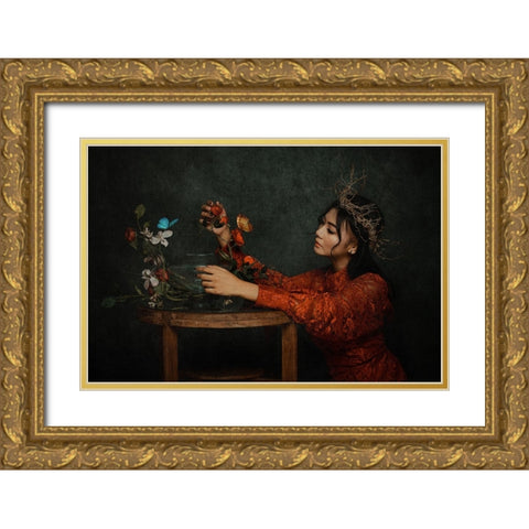 I Wanna See You Gold Ornate Wood Framed Art Print with Double Matting by Abdillah, Djayent