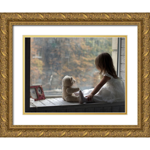 Autumn Gold Ornate Wood Framed Art Print with Double Matting by Valentyn, Kolesnyk