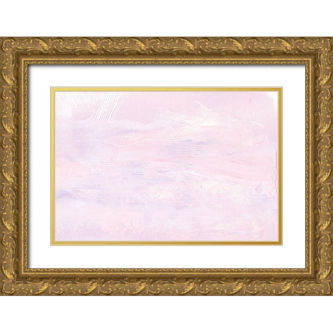 Pastel Flow No 1 Gold Ornate Wood Framed Art Print with Double Matting by Uplusmestudio