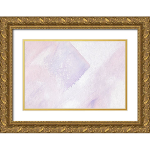 Pastel Flow No 3 Gold Ornate Wood Framed Art Print with Double Matting by Uplusmestudio