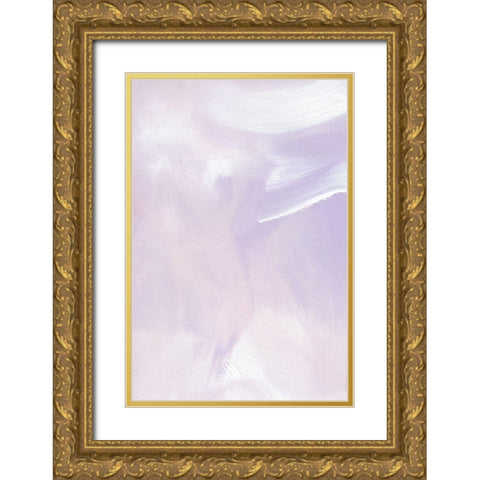 Pastel Flow No 4 Gold Ornate Wood Framed Art Print with Double Matting by Uplusmestudio