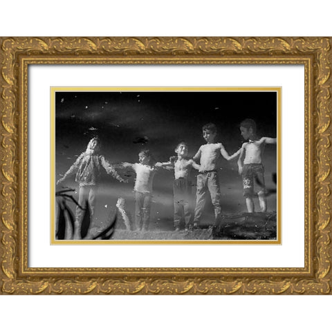 Reflection Of Childhood Gold Ornate Wood Framed Art Print with Double Matting by Khodadadi, Shahla