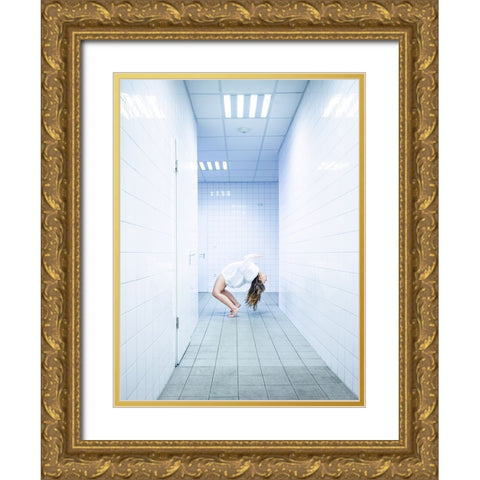 Untitled Gold Ornate Wood Framed Art Print with Double Matting by Allmaier, Michael