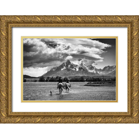 Destination Gold Ornate Wood Framed Art Print with Double Matting by Groleau, Michel
