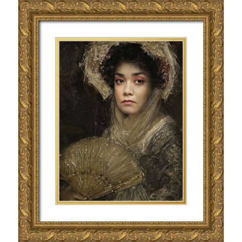 Melle Julianne Gold Ornate Wood Framed Art Print with Double Matting by Lagandre Transgressed, Thierry