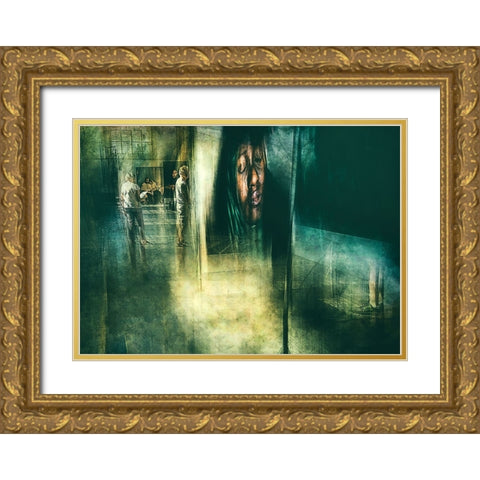 World Press Photo 2022 Gold Ornate Wood Framed Art Print with Double Matting by Van Der, Jan