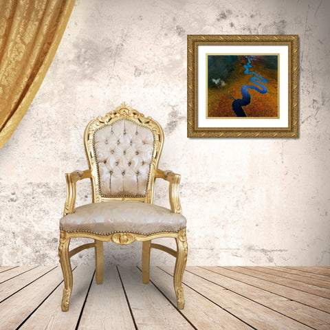 The Equation Of RIVer Gold Ornate Wood Framed Art Print with Double Matting by Yu, Liyun