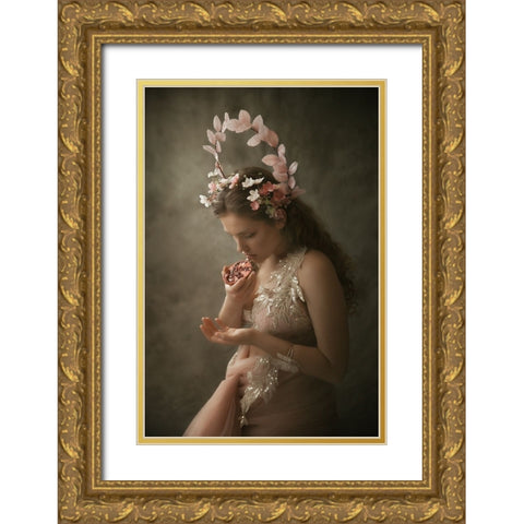 Persephone Gold Ornate Wood Framed Art Print with Double Matting by Durisova, Michaela
