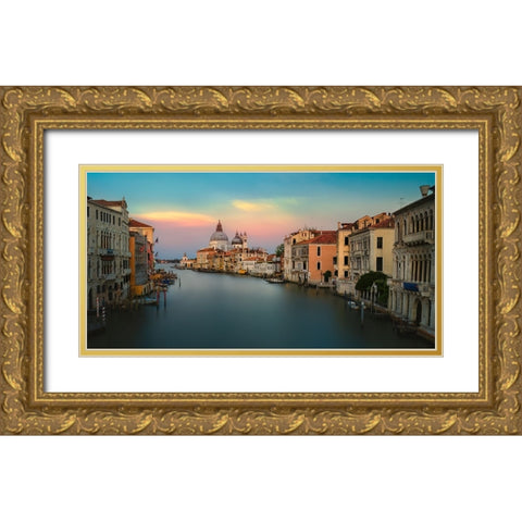 Ah-ItS Venice! Gold Ornate Wood Framed Art Print with Double Matting by Pessotto, Tommaso