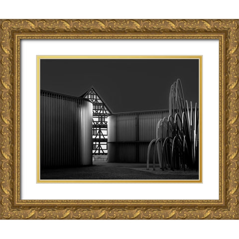 Contrasts Gold Ornate Wood Framed Art Print with Double Matting by Auerbach, Markus